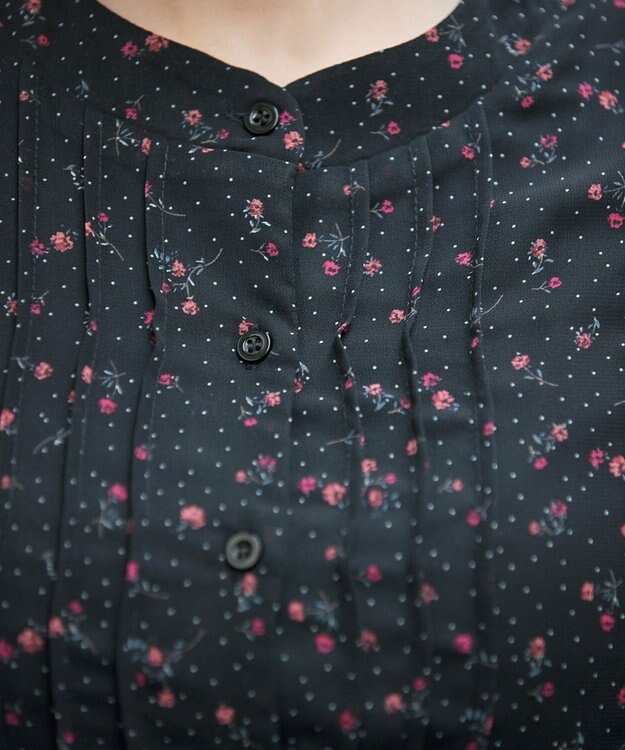 Tiaclasse L 【新色追加】フレアスリーブワンピース ブラック