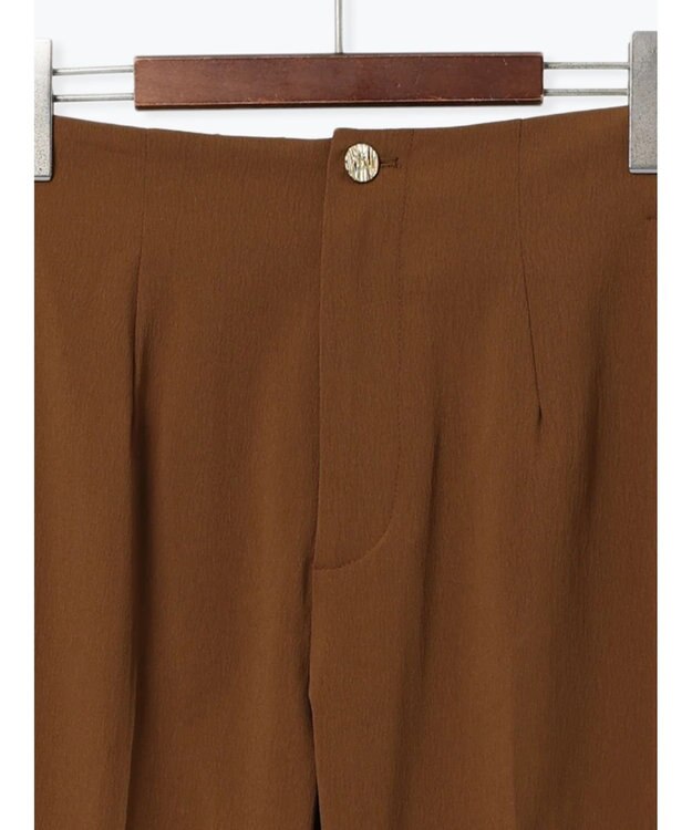 Te chichi メタル釦楊柳テーパードパンツ ブラウン