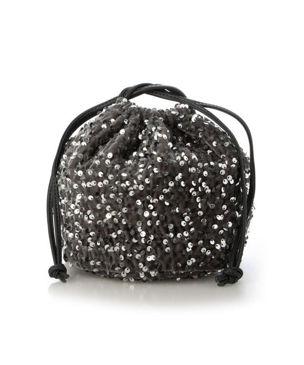 UNBILLION cachecache ベルベットスパンコールドロストバッグ シルバー