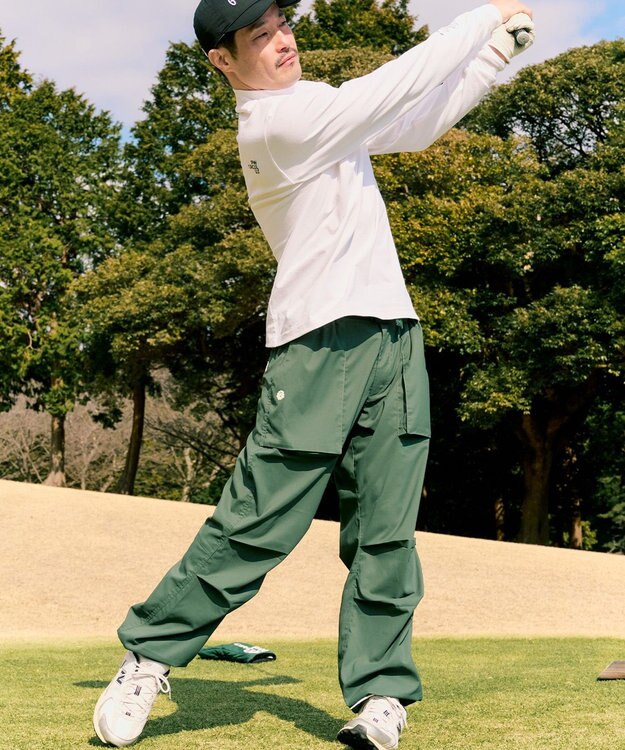PW CIRCULUS 【MEN】ワイドカーゴパンツ ゴルフ グリーン系