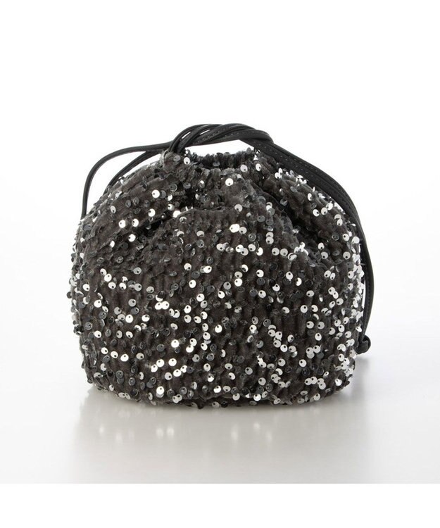 UNBILLION cachecache ベルベットスパンコールドロストバッグ シルバー