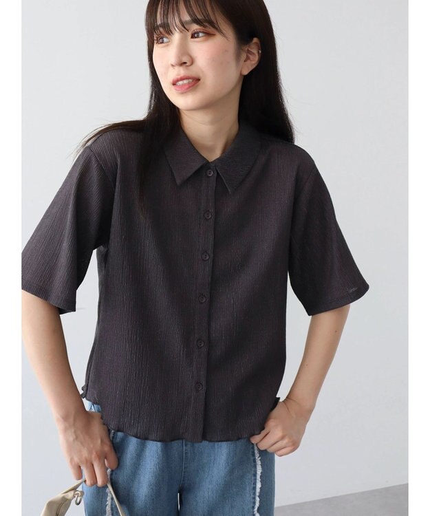 Green Parks BEST PRICE 表面カット衿付シャツ Gray