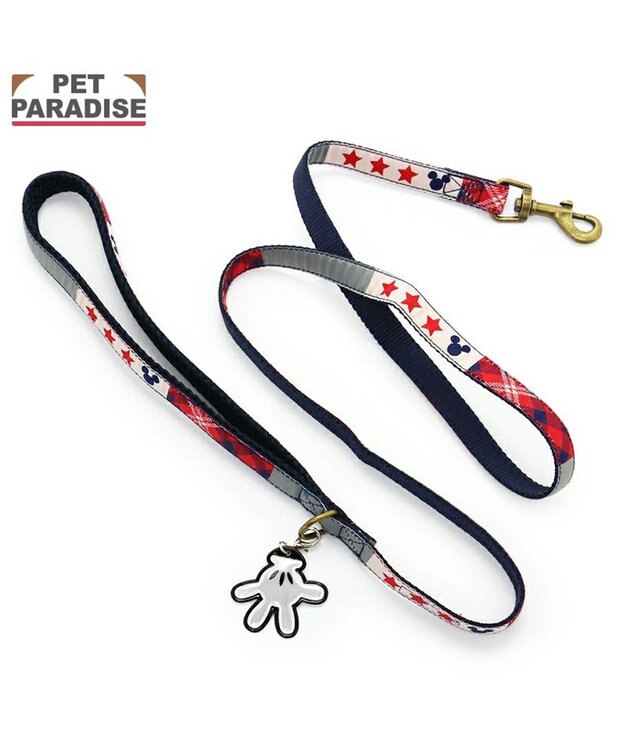 PET PARADISE ディズニー リード ミッキー 《パッチワーク柄》 4S-3S パッチワーク柄