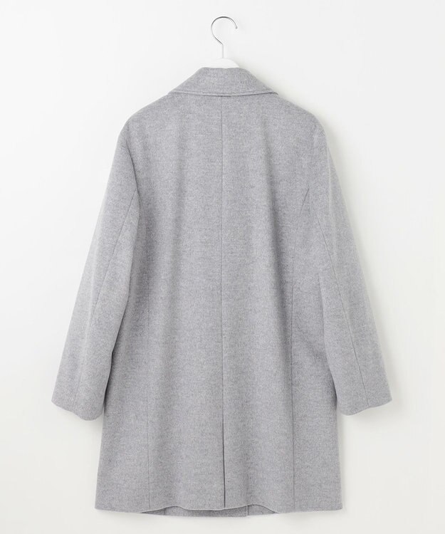 J.PRESS LADIES L Super150sAZAMIビーバー Pコート グレー系