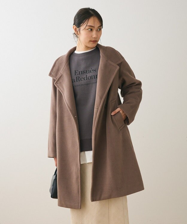 Green Parks スタンドロングコート Mocha