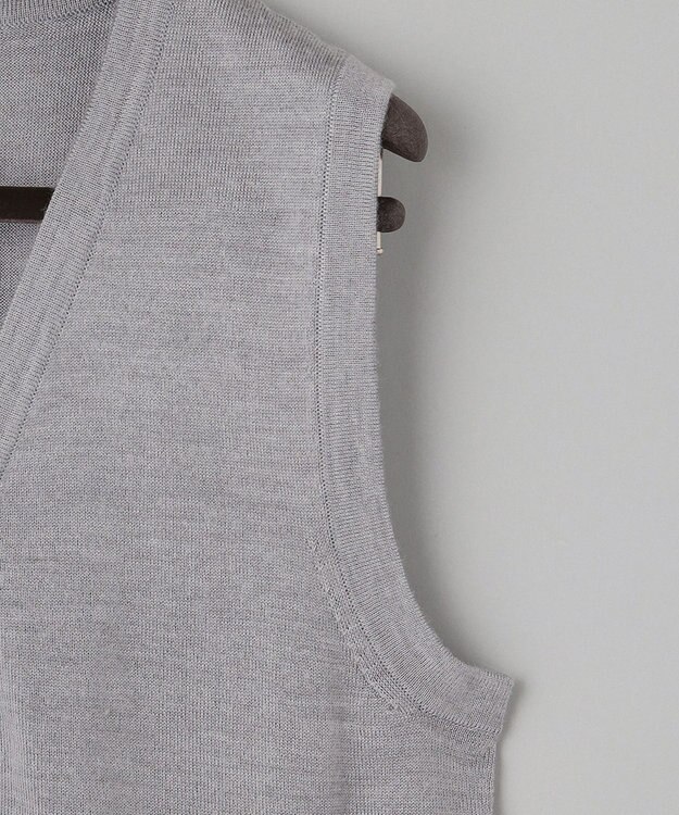 GOTAIRIKU 【ベーシックニット】ハイゲージニットベスト グレー系