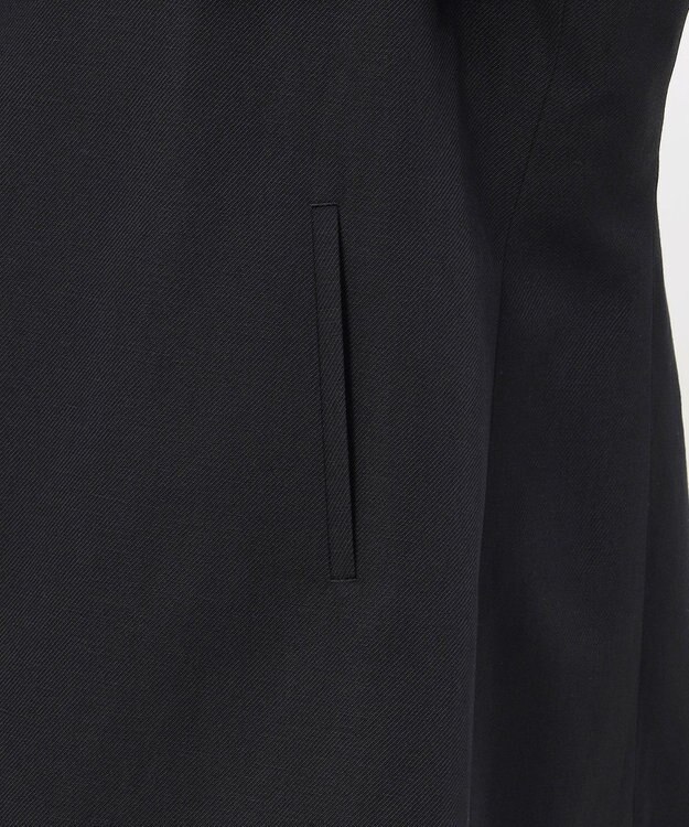 23区 【エステータ】ウールリネン レザートリミング ジャケット ブラック系