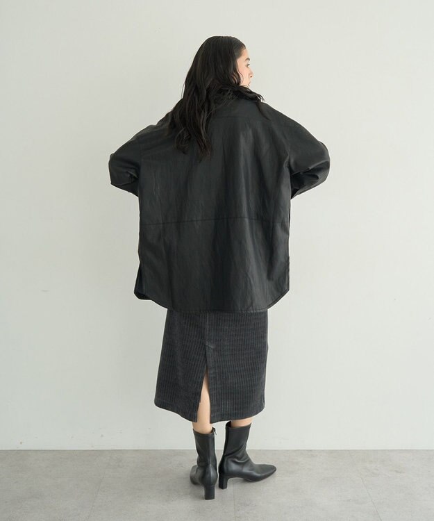 YECCA VECCA コーデュロイナロースカート Charcoal Gray