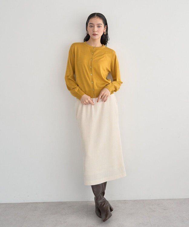 YECCA VECCA コーデュロイナロースカート Ivory