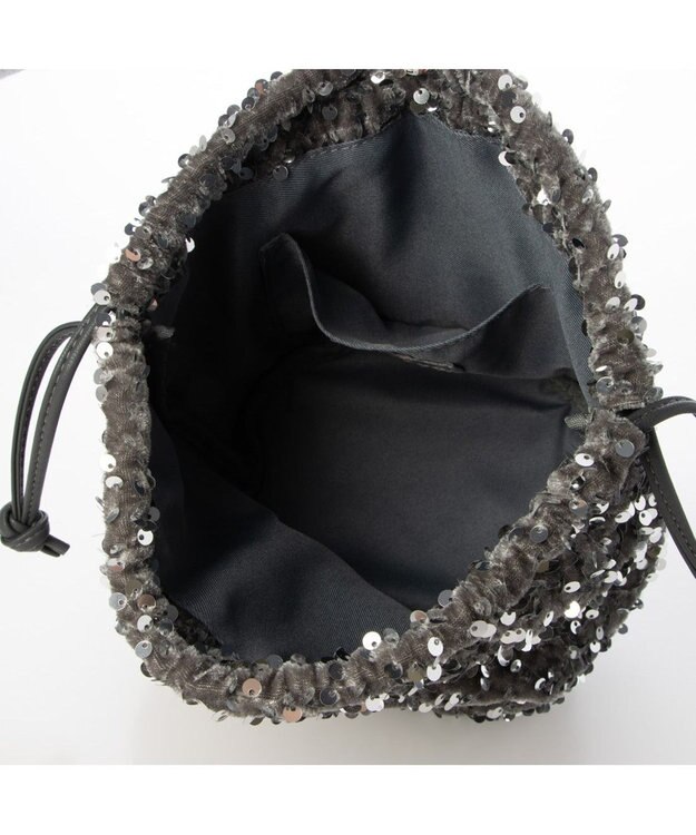 UNBILLION cachecache ベルベットスパンコールドロストバッグ シルバー