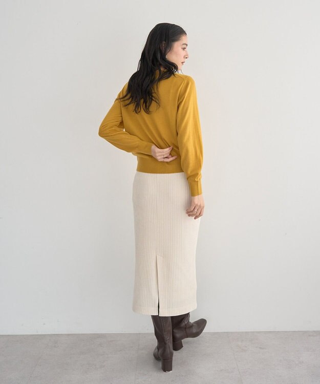 YECCA VECCA コーデュロイナロースカート Ivory