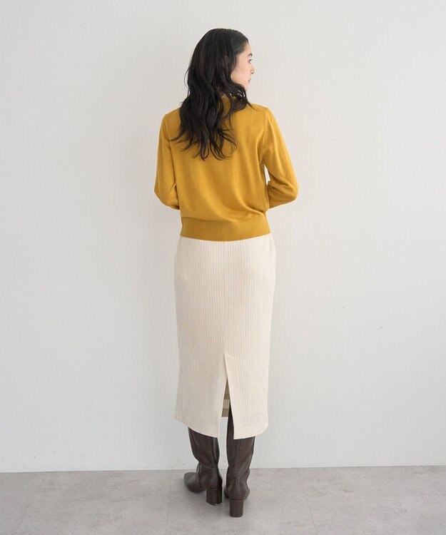 YECCA VECCA コーデュロイナロースカート Ivory
