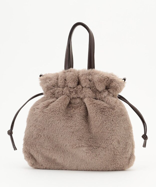 ANY ドロストファーショルダーバッグ モカ