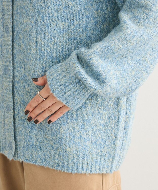 Green Parks ２ＷＡＹメランジＭＩＸニットプルオーバー Sax