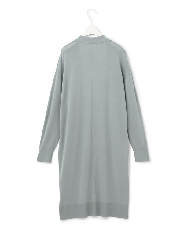 ICB 【WEB限定カラーあり・洗える】シンセティックハイゲージ  ロングカーディガン ジェイドグレー系