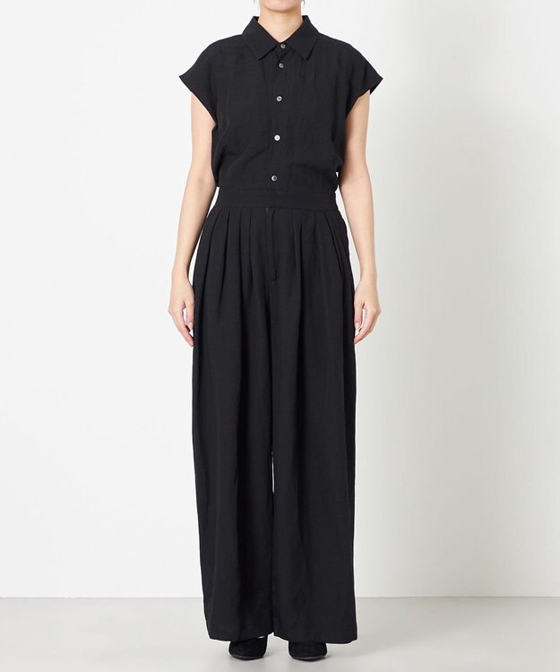 NAVE 【Nave】ヴィスコースリネン ジャンプスーツ ブラック系