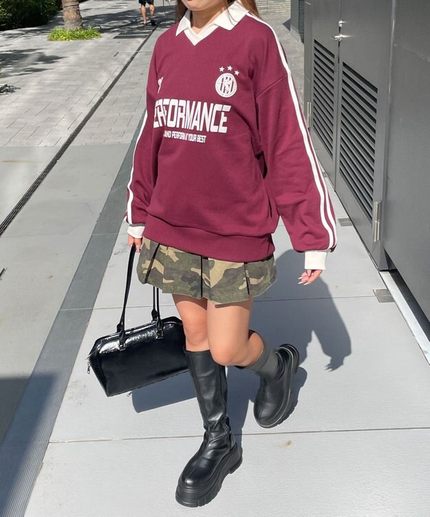 WEGO ゲームグラフィックビッグスウェット ワイン