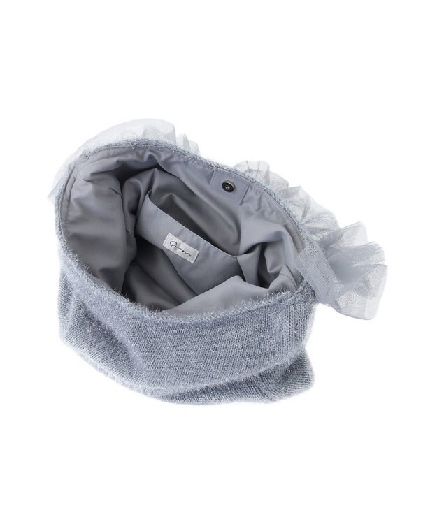 Green Parks ・ＱＵＯＮ　フリルニットワンショルダー Gray