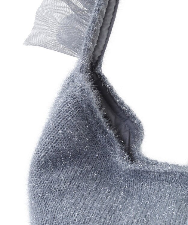 Green Parks ・ＱＵＯＮ　フリルニットワンショルダー Gray