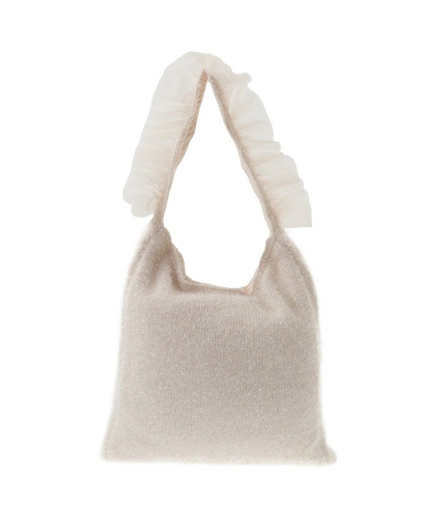 Green Parks ・ＱＵＯＮ　フリルニットワンショルダー Ivory