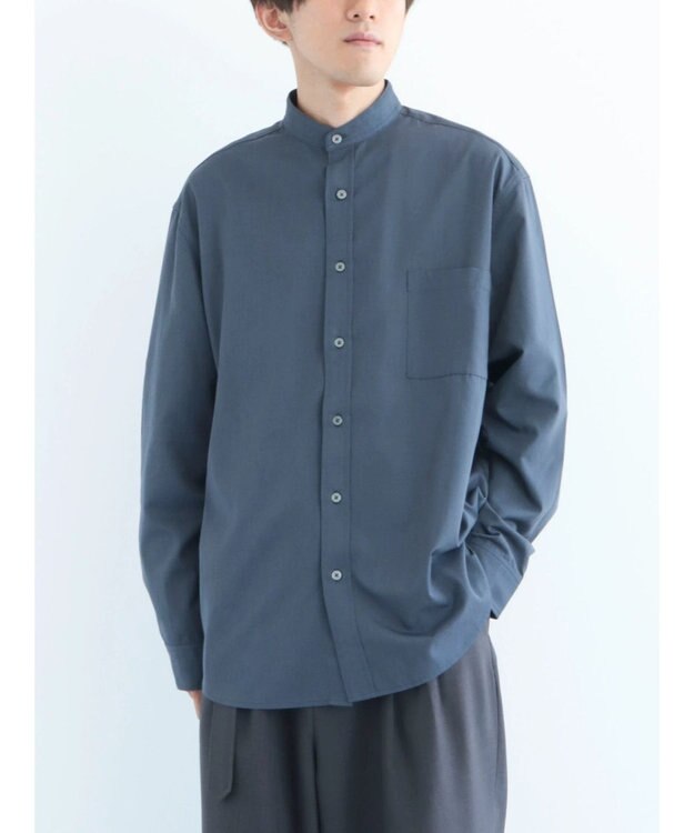 CRAFT STANDARD BOUTIQUE Ｔ／Ｒバンドカラーシャツ Dark Blue