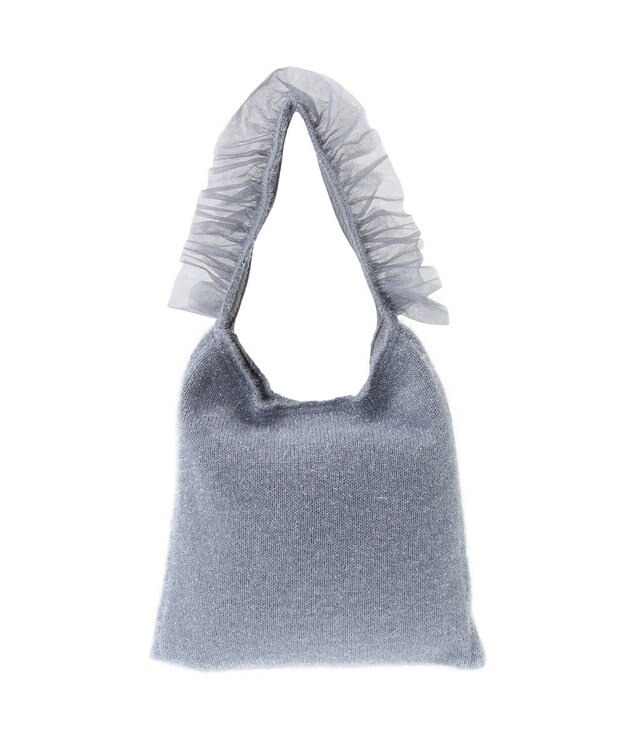 Green Parks ・ＱＵＯＮ　フリルニットワンショルダー Gray