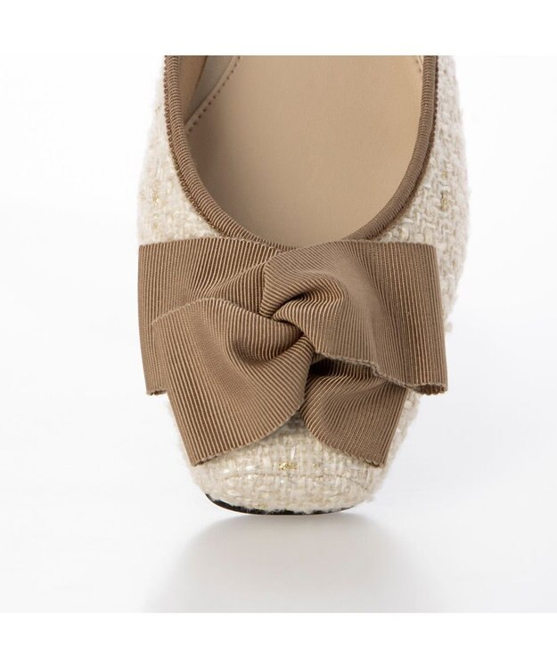Riz raffinee <Riz raffinee>グログランリボンバレエパンプス アイボリーキジ