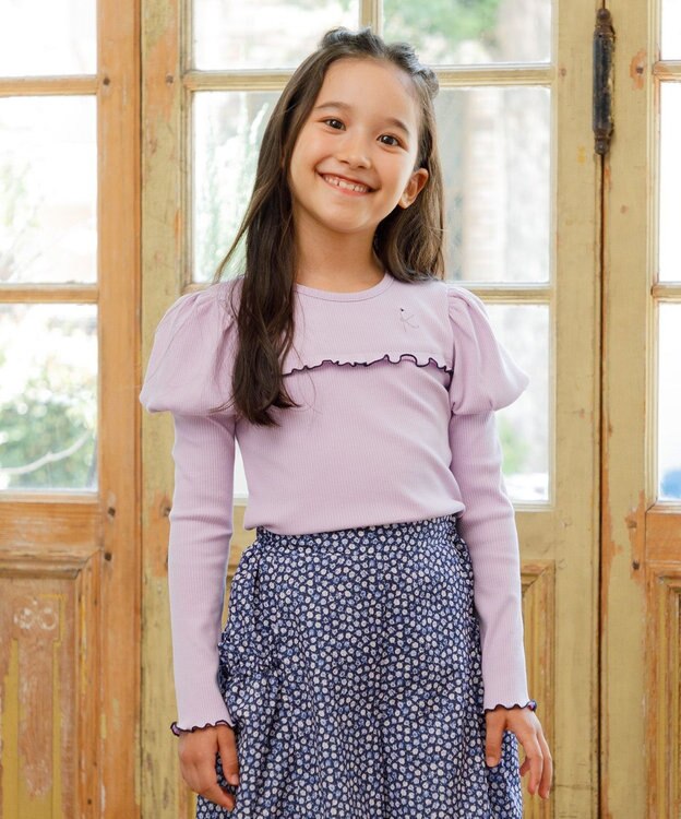 組曲 KIDS 【150-160㎝】パフスリーブ トップス ラベンダー