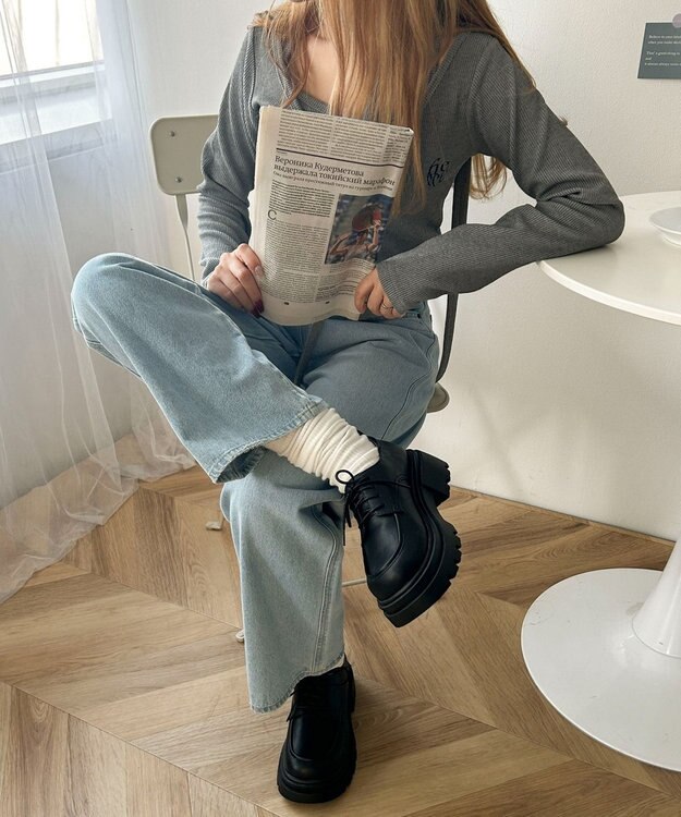 WEGO レースアップシューズ ブラック