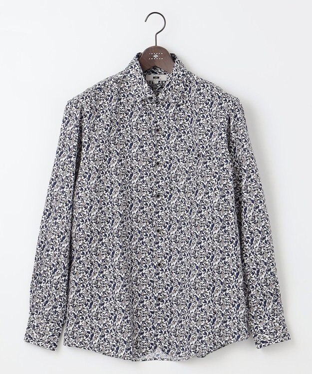 JOSEPH ABBOUD 【サスティナブル素材】フラワーモチーフプリント シャツ ホワイト系5