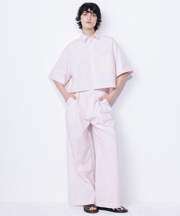 NAVE 【ReNave・セットアップ可/洗える/接触冷感/UVケア】コットンポリブロード パンツ ピンク系