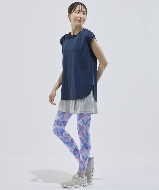 CW-X 【WOMEN】 CW-X Ｔシャツ 梨地素材 薄手 シアー感 スポーツウェア ノースリーブ レディース DLY123 /ワコール ブラックスペシャル