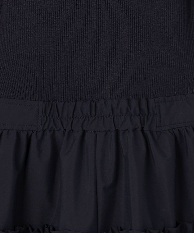 Feroux ティアードスカートドッキング ワンピース ネイビー系