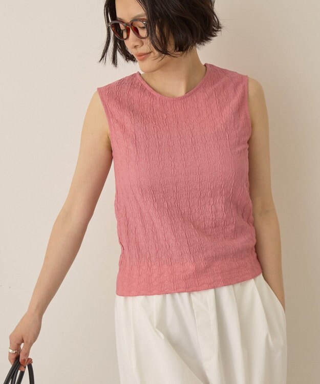 AMERICAN HOLIC フクレジャガードノースリーブトップス Pink