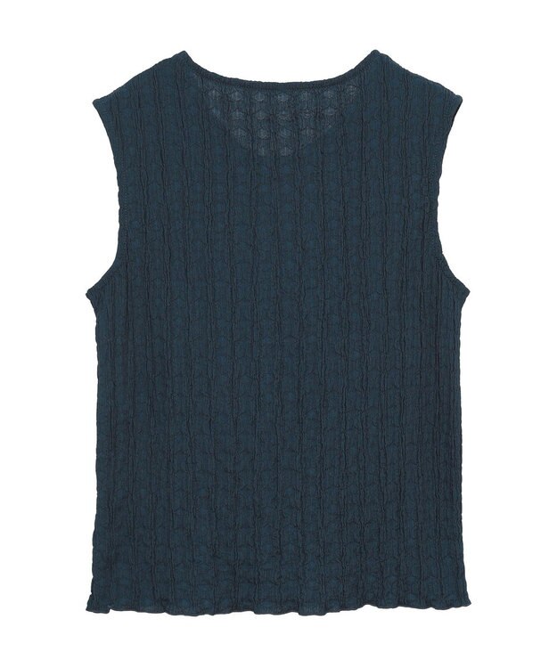 AMERICAN HOLIC フクレジャガードノースリーブトップス Navy