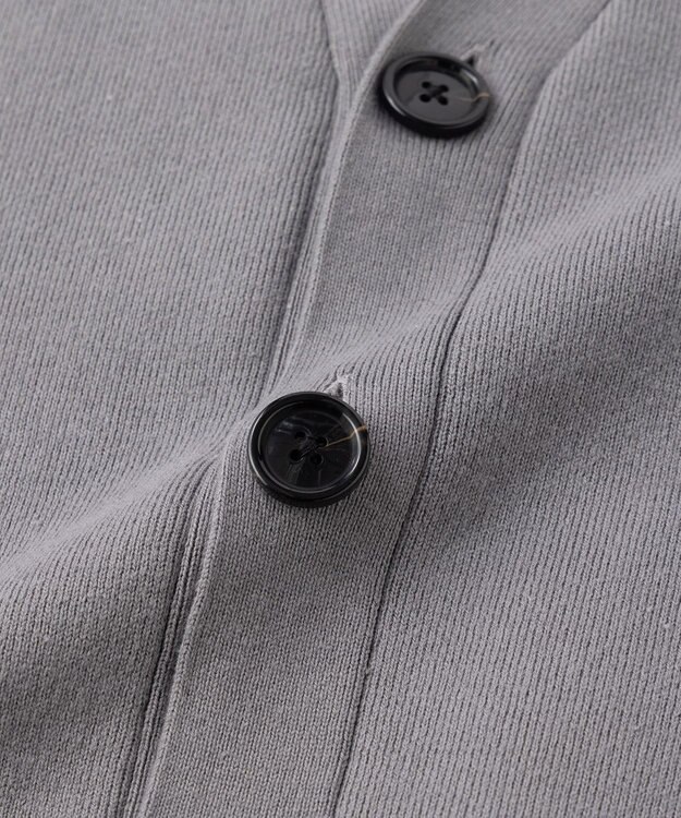 UNFILO MENS 【男女兼用/新色追加】スウェットライク ニットカーディガン [24年秋冬商品] グレー