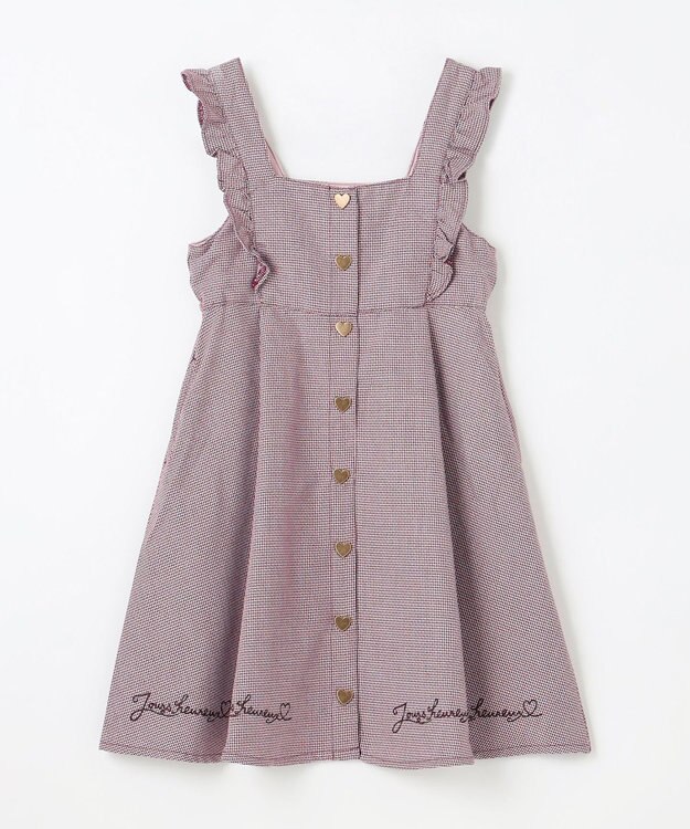 ANY KIDS フリル ジャンパースカート ローズピンク系