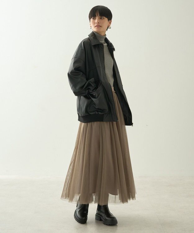 AMERICAN HOLIC チュールギャザースカート Mocha