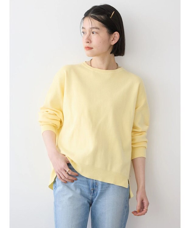 AMERICAN HOLIC 前振りニットプルオーバー Light Yellow