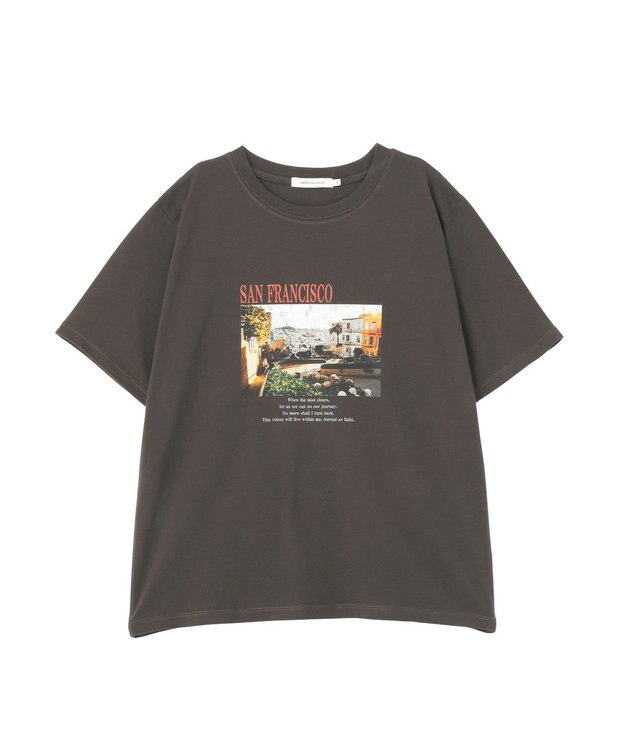 AMERICAN HOLIC SANFRANCISCO ロゴ＆フォトTシャツ Charcoal Gray