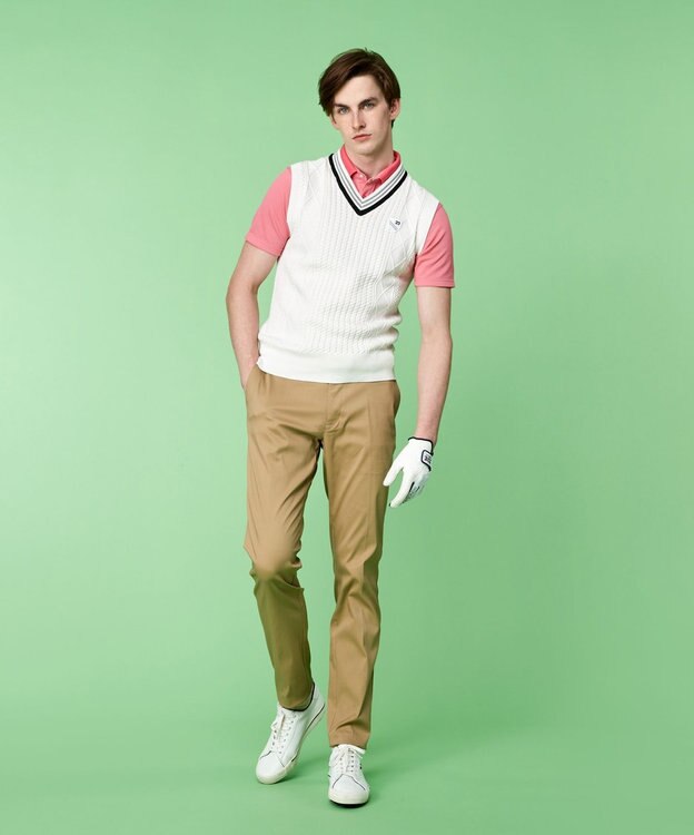 23区GOLF 長く愛される定番！【MEN】ハイパワーストレッチ ベーシックパンツ 春夏は爽やかに ベージュ系