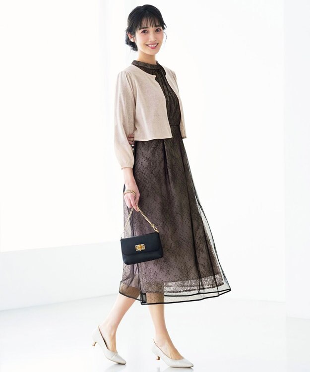 ANY SIS 【Lily Calin】シャイニー ボレロ ライトベージュ