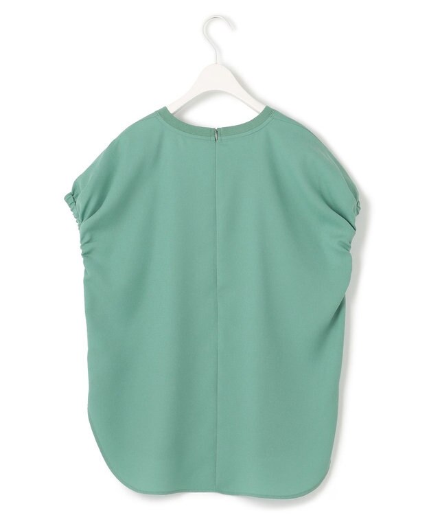 ICB 【洗える】FluidBackSatin ラウンドヘムプルオーバー セラドン系