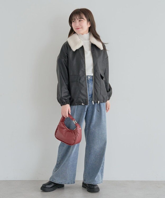 Green Parks ・Ｐｅｔｉｔ　Ｆｌｅｕｒ　ジャカードハイネックロンＴＥ Off White