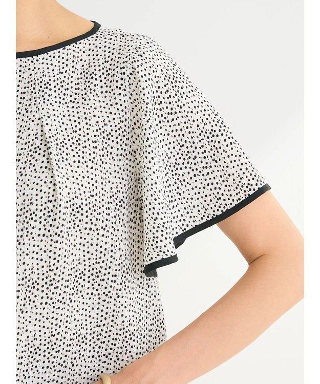 Green Parks アソートバタフライスリーブブラウス Dot