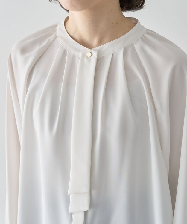 Green Parks Ｏ．２ｗａｙボウタイブラウス Ecru