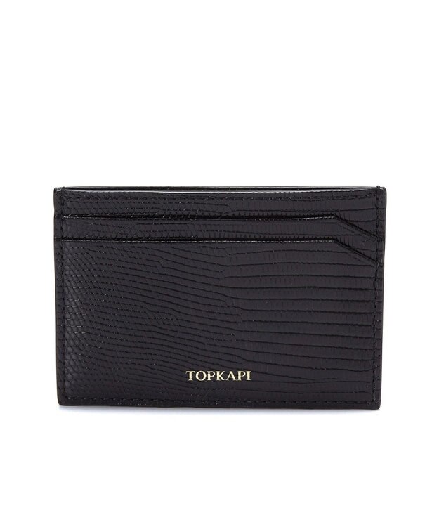 TOPKAPI 【TOPKAPI】イタリアンレザー リザード型押し パスケース  LUCIA ルチア ブラック