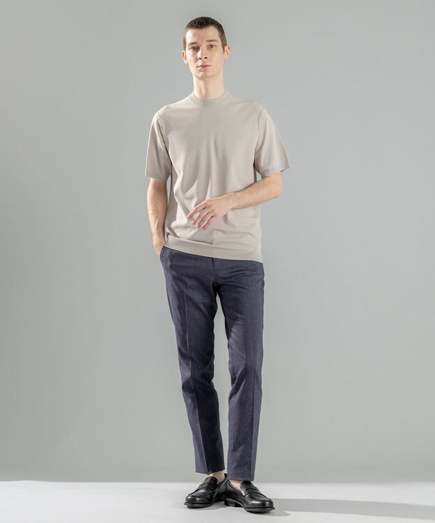 JOSEPH HOMME 【WEB限定カラーあり】【洗える/ストレッチ】リュクスレーヨン　クルーネック半袖ニット アイボリー系