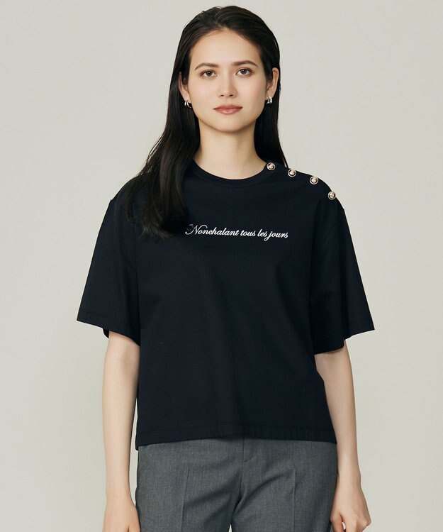 自由区 S 【カタログ掲載】ループバック Tシャツ ネイビー