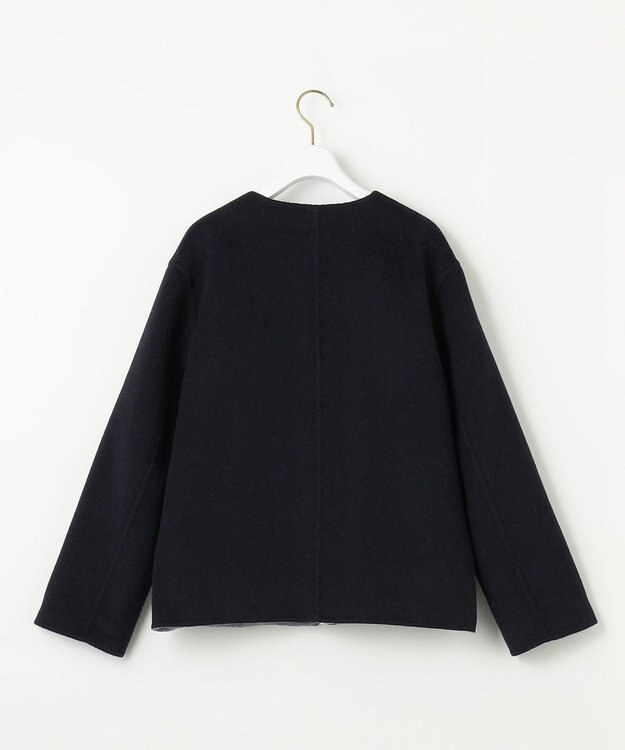 ANY SIS L 【2WAY】ショートリバーシブル コート ネイビー×ブルーグレー